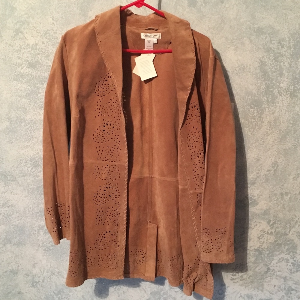 Coldwster Creek Leather Blazer